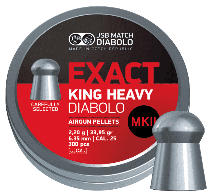 JSB Pellets King Heavy MKII .25 300ct 34 grains BUY 3 Get 1 FREE