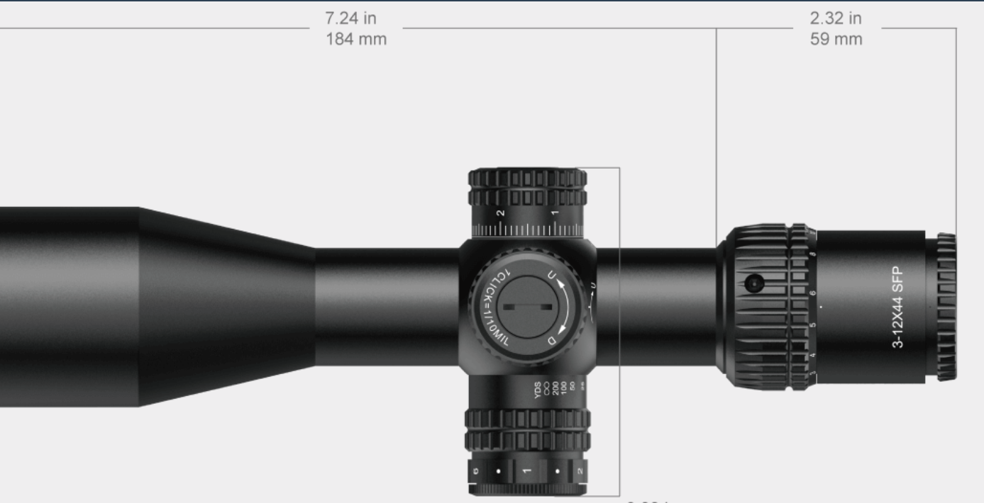Vector Optics Veyron 3-12x44IR SFP Compact Rifle Scope - Image 5