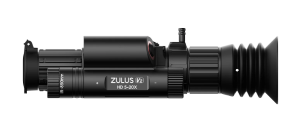DNT ZHD520R-V2 - ZULUS HD V2 5-20X Digital Night Vision Scope with Laser Rangefinder and Ballistic Calculator