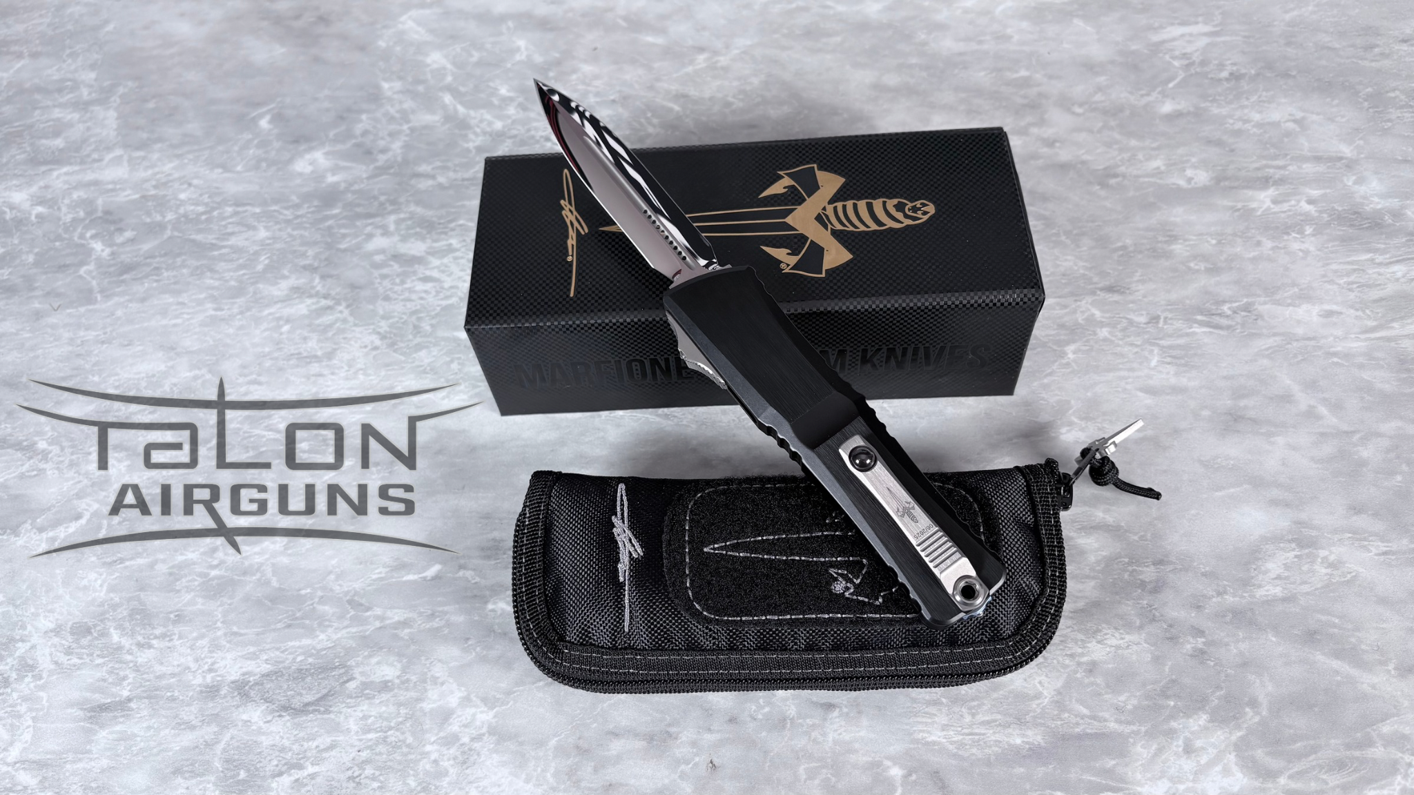 Microtech Knife Combat Troodon LT Double Edge Mirror Polish 1142-MPBLKBLTI-MCK