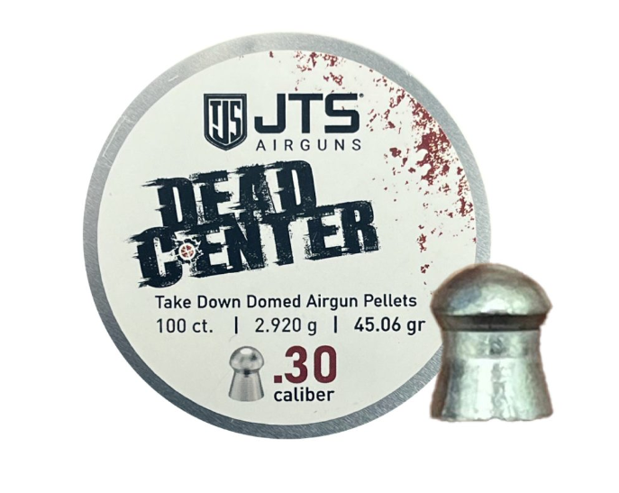 JTS Dead Center Precision Pellets, Take Down Domed, .30 cal, 45.06 gr, 100 ct